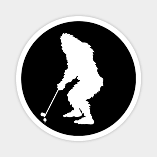 Bigfoot Playing Golf Magnet